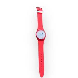 Vintage Swatch Watch Lots Of Hearts Wrist Watch Red
